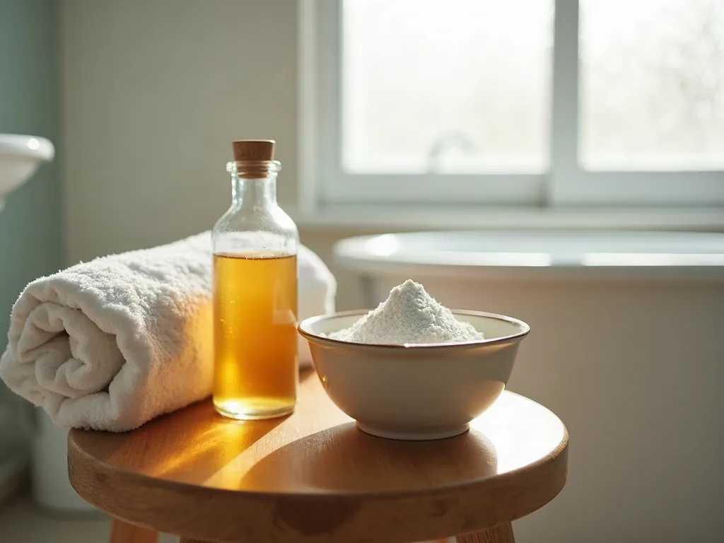Pieds qui grattent : les remèdes de grand-mère qui soulagent vraiment Bicarbonate de soude et vinaigre de cidre préparés pour un bain de pieds remède de grand-mère